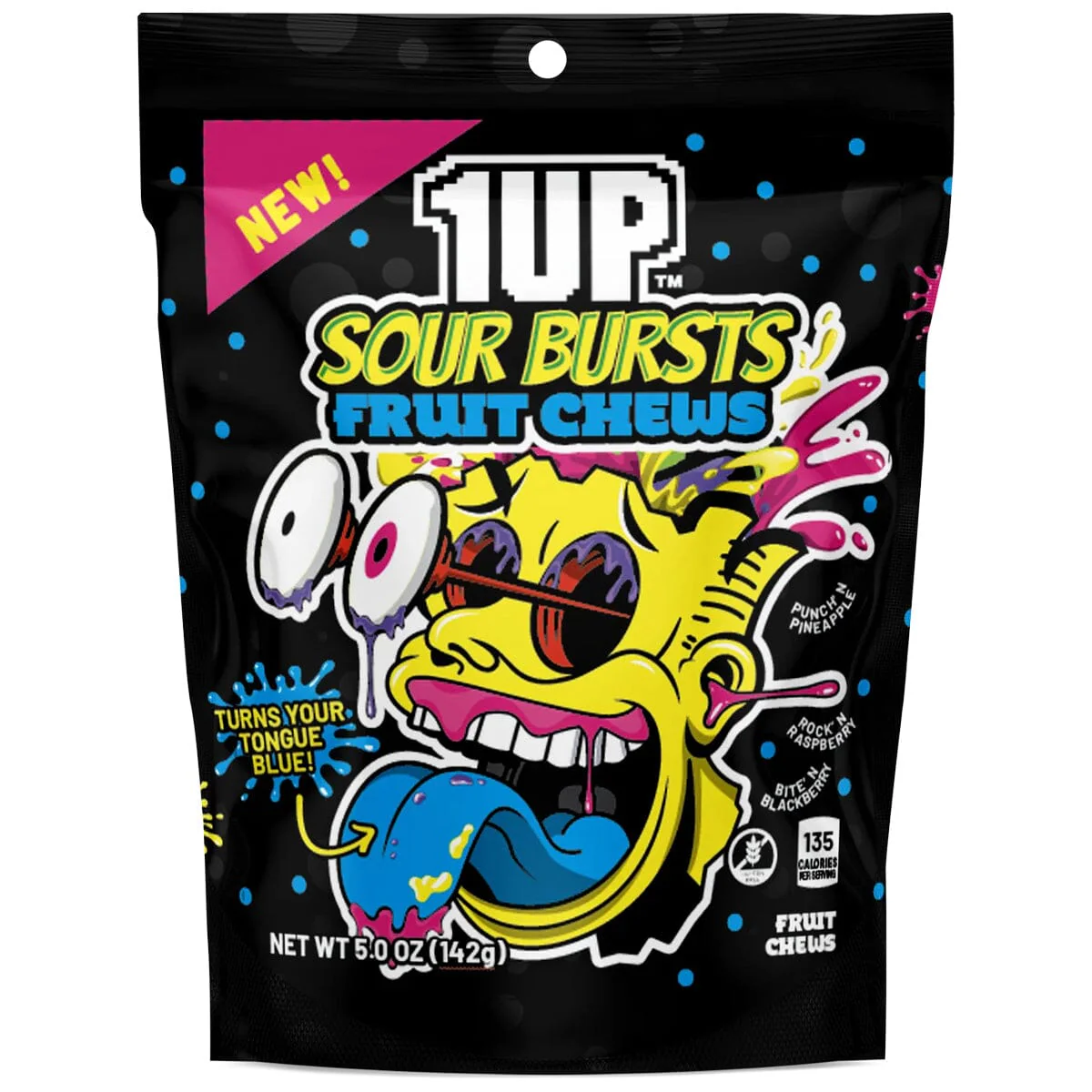 1UP: Sour Bursts Fruit Chews Blue Pack - Image 3