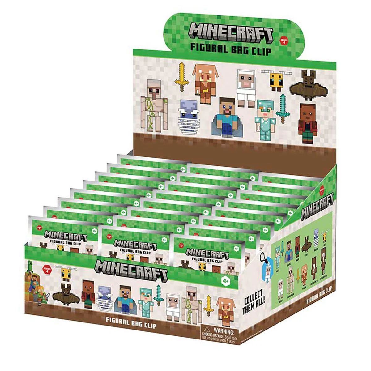 3D Anime: Minecraft Foam Bag Clip Series 4 (1pc)