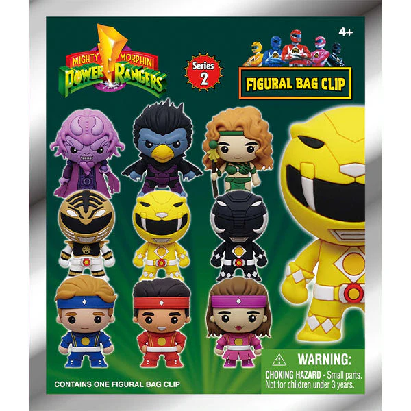 3D Mighty Morphin' Power Rangers Foam Bag Clip Series 2 (1pc)