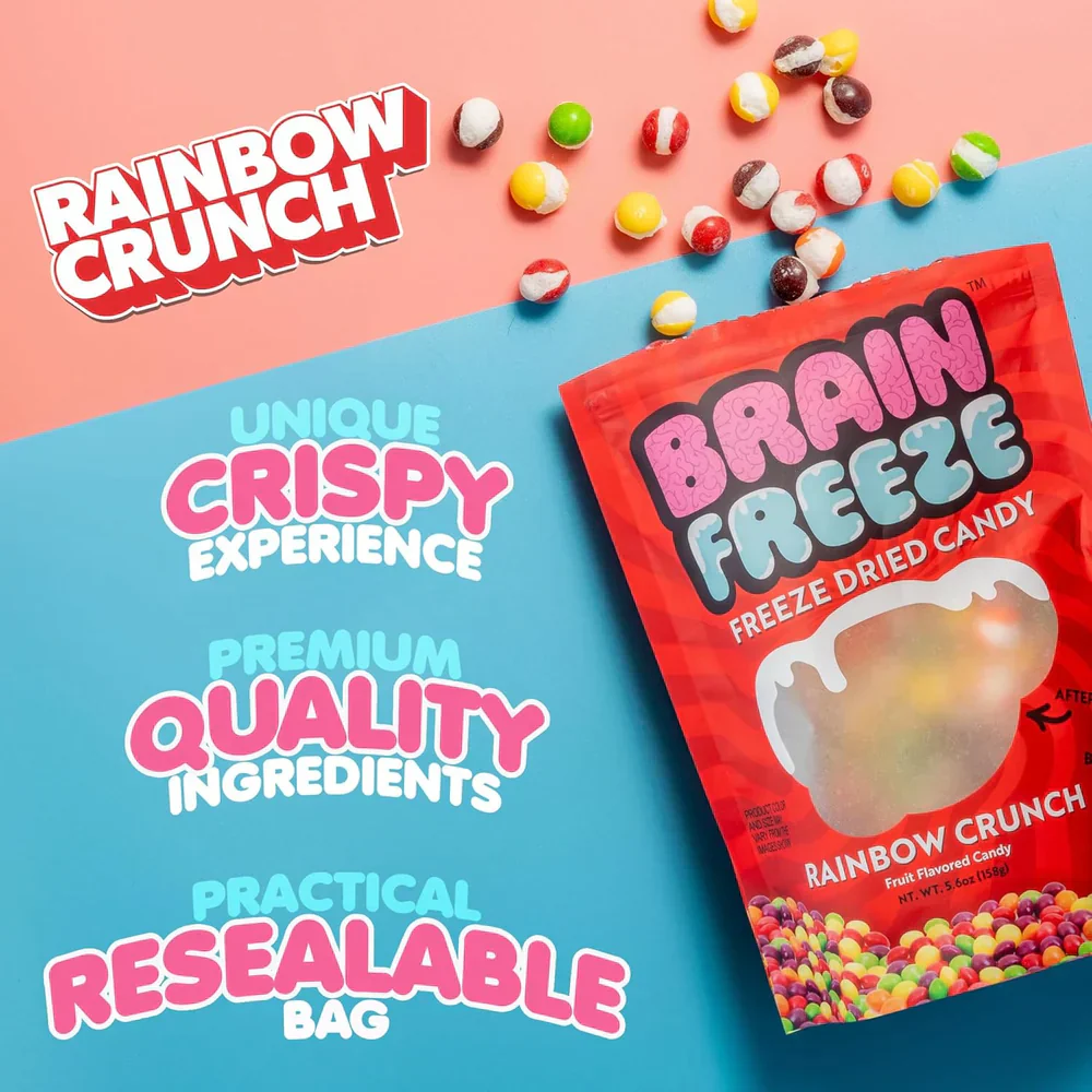 Brain Freeze: Rainbow Crunch Freeze-Dried Candy - Image 2