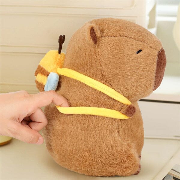Capybara 9" Kawaii Bumblebee Backpack Plush Toy - Image 3