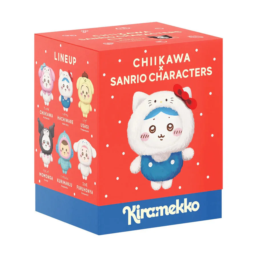 Chiikawa Kiramekko Hachiware × Hello Kitty Plush Keychain
