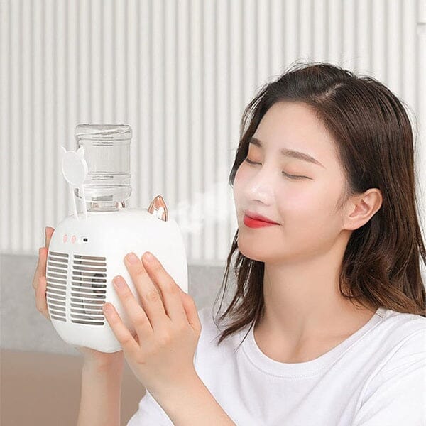Cool Chill Cat Ear Tabletop Misting Fan Green - Image 5