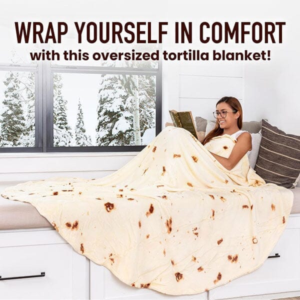 Cozy Cuddler Giant Fleece Tortilla Blanket (80") | As Seen On TikTok! - Image 5