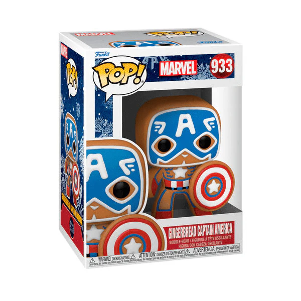 Funko Pop! Marvel: Holiday - Gingerbread Captain America - Image 3