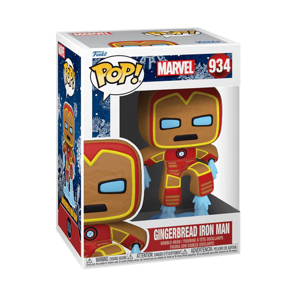 Funko Pop! Marvel: Holiday - Gingerbread Iron Man Vinyl Figure - Image 3
