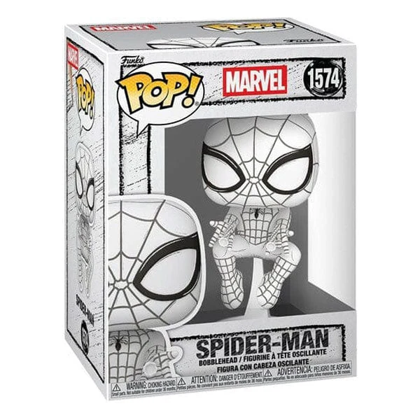Funko Pop! Marvel: Sketched Spider-Man Figure - Image 2