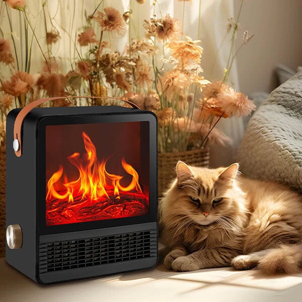 HeatMatez Portable Ceramic Heater - Realistic 3D Flame Effect! - Image 8