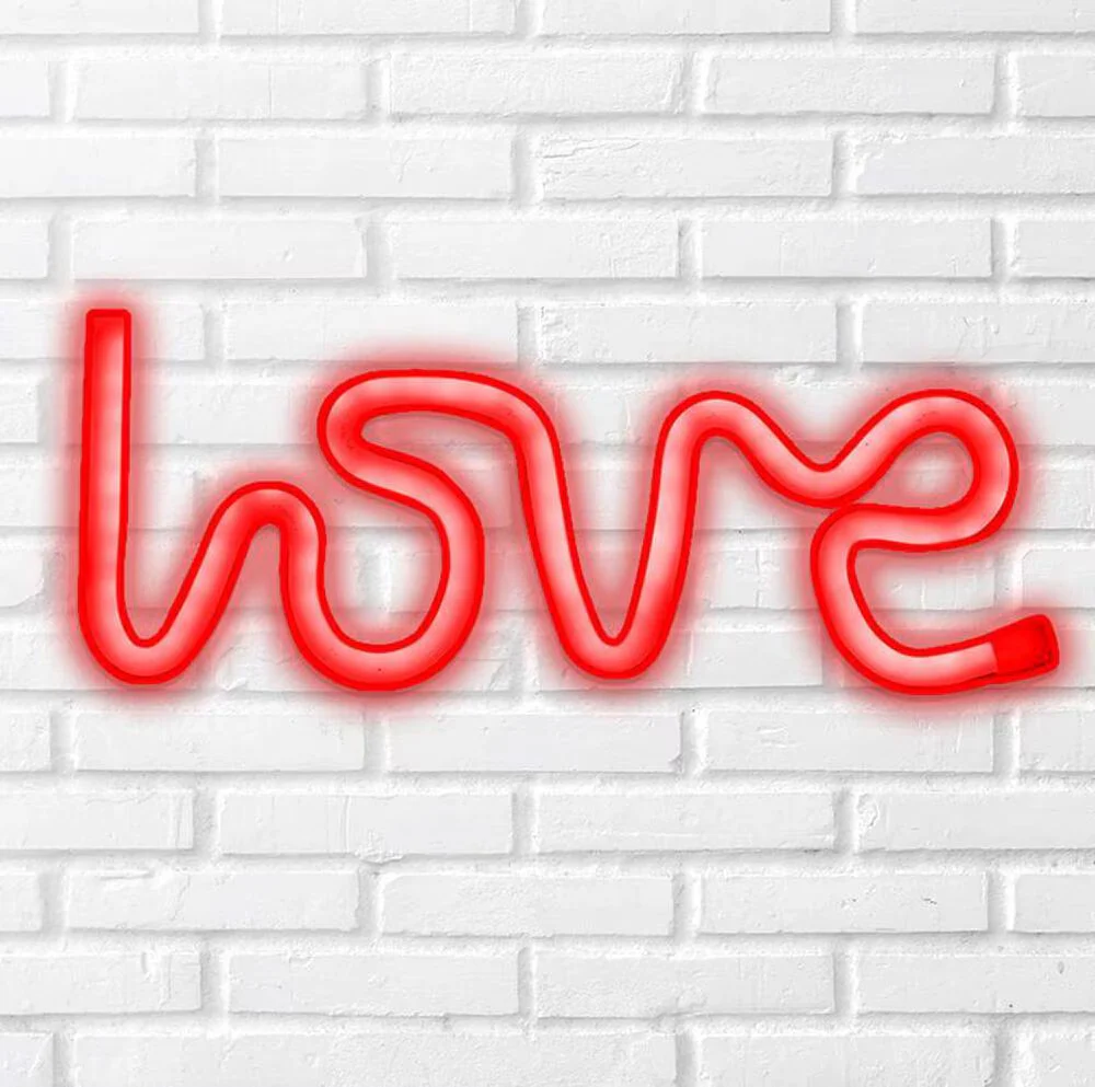 Illumina: 3D Text Red Neon Love Light - Image 2