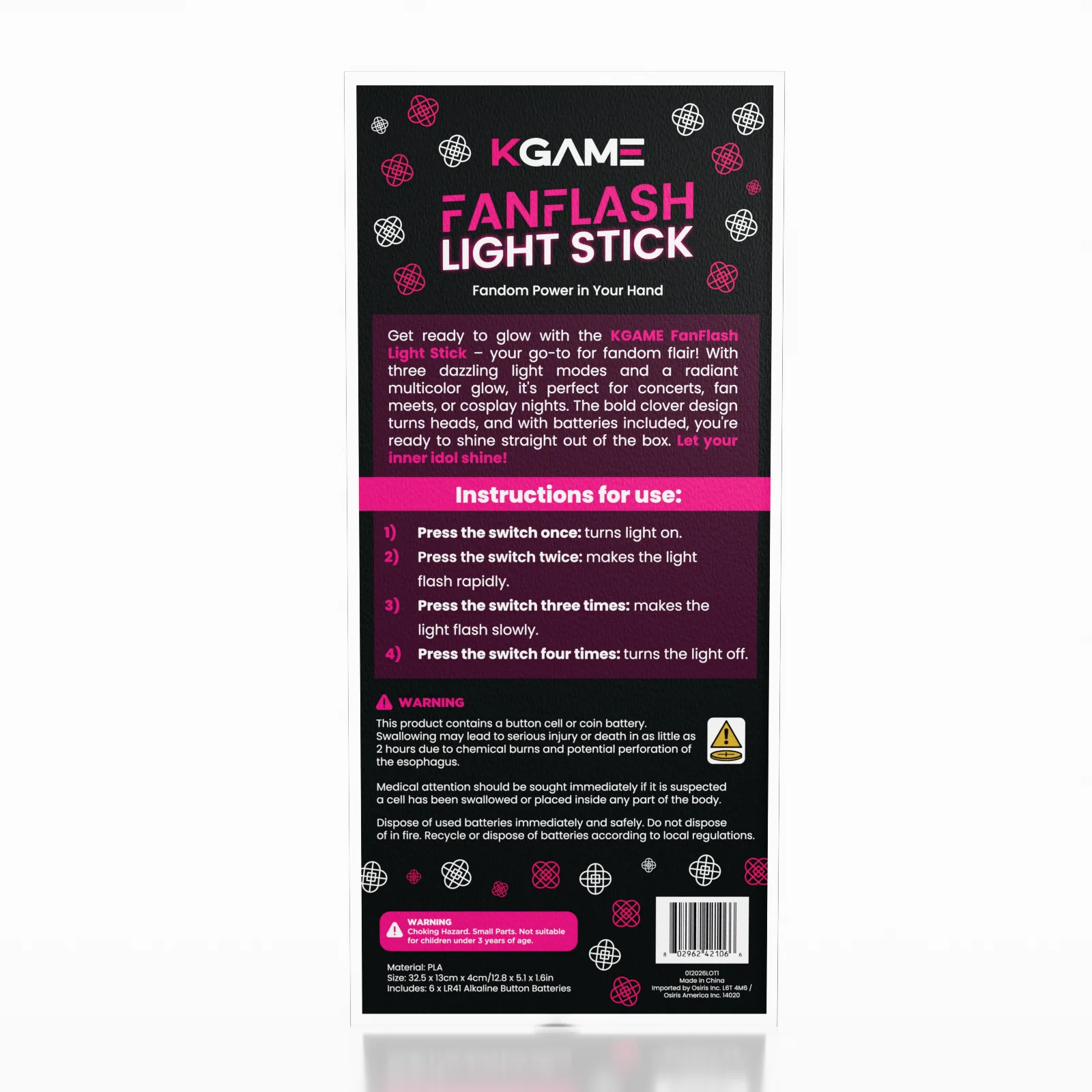 KGAME FanFlash KPop Flashing Light Stick (1pc) - Image 2