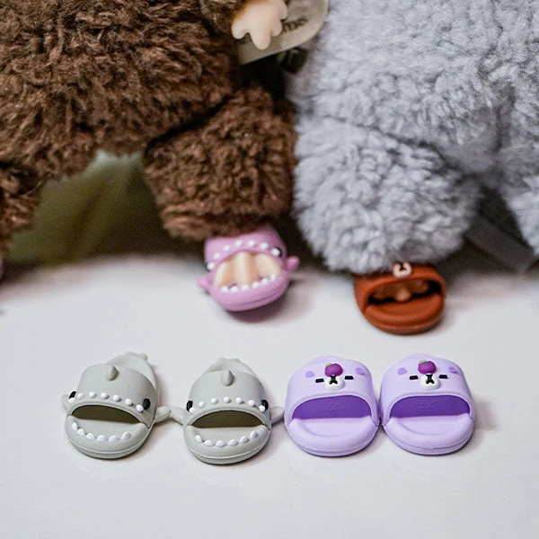 Mini Cartoon Slides Sandals For Plush Dolls (1pc) Multiple Styles - Petite Threads - Image 2