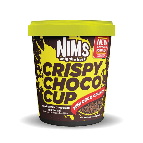 NIMS Crispy Choco Cup Chocolate Cereal Grab-And-Go Snack (60g) Multiple Flavors - Image 9