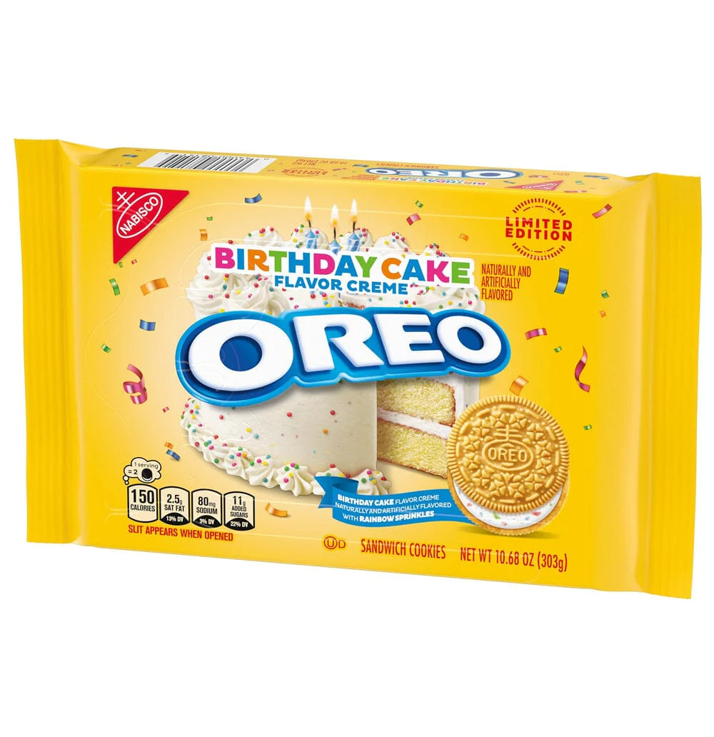 OREO Golden Birthday Cake Creme Sandwich Cookies (10.68oz) - Image 2