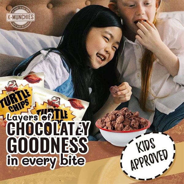 Orion Turtle Chips Korean Snacks - Chocolate Choco Churro Flavor (‎160g) - Image 3