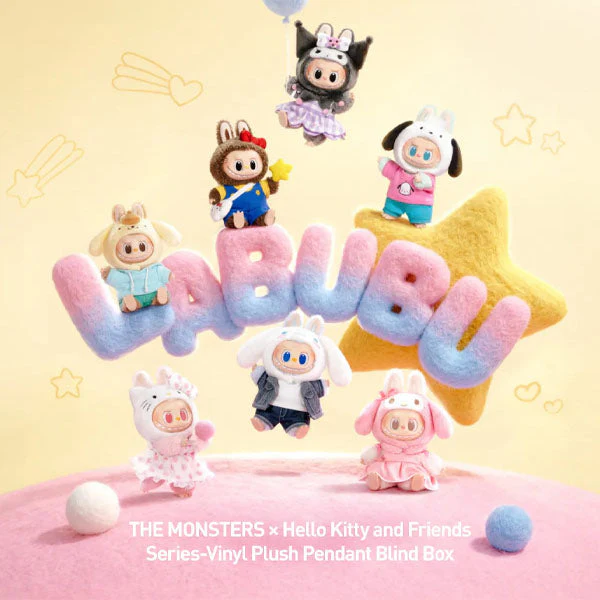 Pop Mart: THE MONSTERS x Sanrio Hello Kitty and Friends Series Plush Keyring Figurine Blind Box (1pc) - Image 2