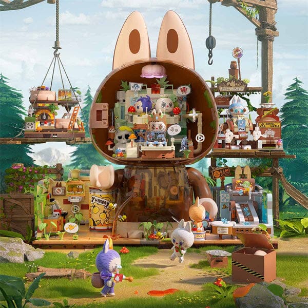 Pop Mart x THE MONSTERS: Labubu Forest Secret Base Tree House Building Block Set - Playful Home (497pc) - Image 7