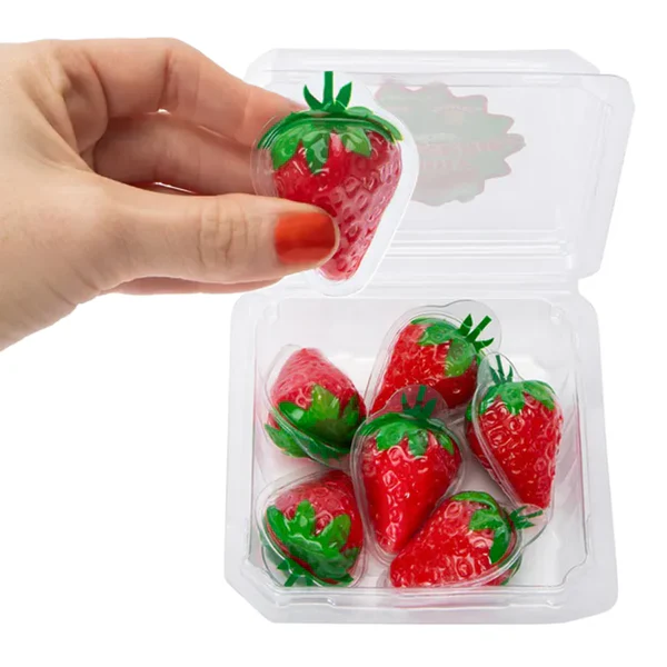 Raindrops Gummy: Liquid Filled Strawberries Gummy - 3.8oz - Image 4