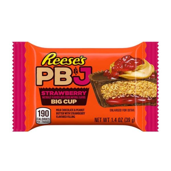 REESE'S Big Cup PB&J Strawberry Milk Chocolate Peanut Butter Cup (1.4oz) - Image 2