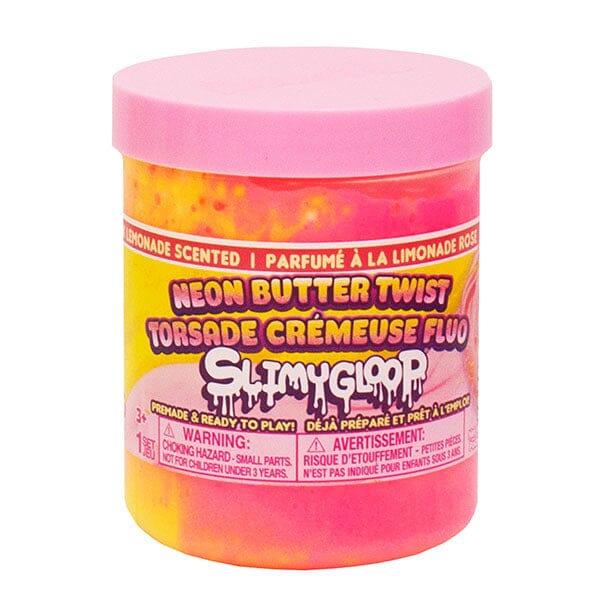 SlimyGloop Pink Lemonade Neon Butter Twist Pre-Made & Ready To Play Slime (6.3oz) - Image 4