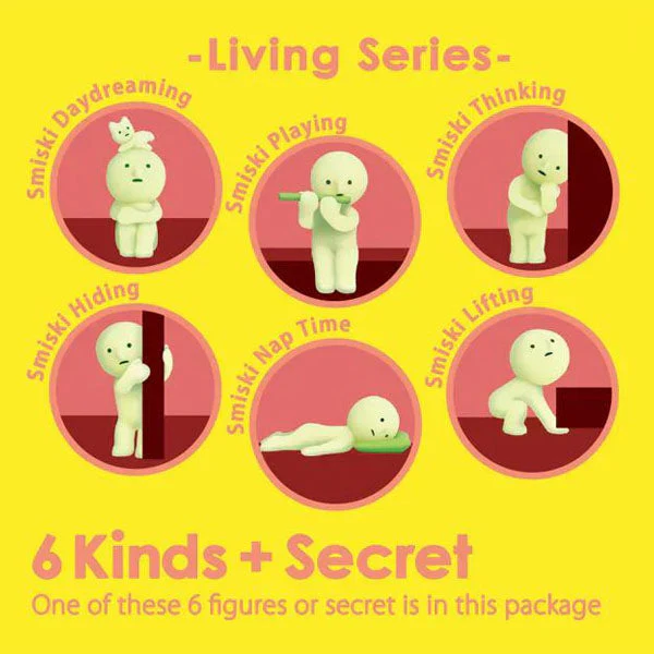 Smiski Living Series Collectible Glow in the Dark Figurine Blind Box (1pc) - Image 5