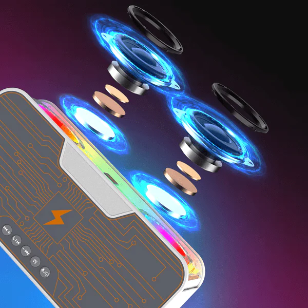 SoundLogic XT: Bluetooth Speaker with LED Lights and Wireless Charger - Image 5