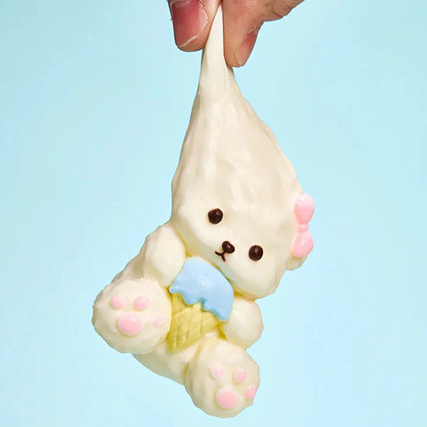 SqueezeSquad Taba Deluxe Premium Silicone Squishy Fidget Toy - Dog w/ Ice Cream Cone - Image 2