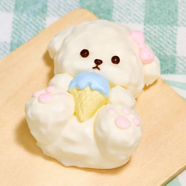 SqueezeSquad Taba Deluxe Premium Silicone Squishy Fidget Toy - Dog w/ Ice Cream Cone - Image 3