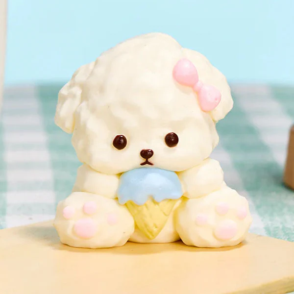 SqueezeSquad Taba Deluxe Premium Silicone Squishy Fidget Toy - Dog w/ Ice Cream Cone - Image 4