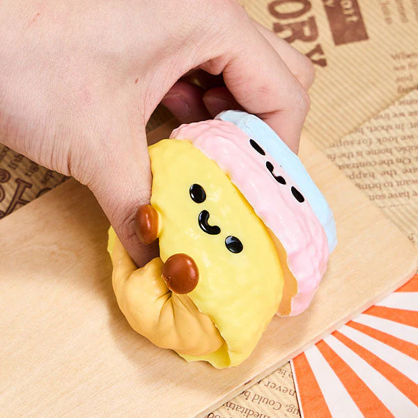 SqueezeSquad Taba Deluxe Premium Silicone Squishy Fidget Toy - Triple Ice Cream Cone - Image 7