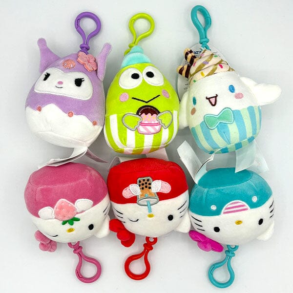 Squishmallows Plush Toy 3.5" Bag Clip Best Of Sanrio Squad - Hello Kitty In Red - Image 3