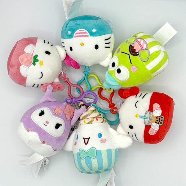Squishmallows Plush Toy 3.5" Bag Clip Best Of Sanrio Squad - Hello Kitty With Strawberry - Image 2