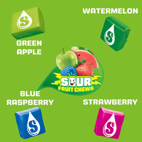 Starburst Sour Fruit Chews Chewy Candy 2.07 oz - Image 2