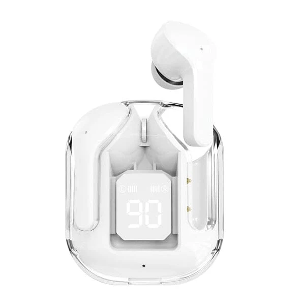 TWS - Wireless Earbuds With Digital Display and Transparent Case - Image 10