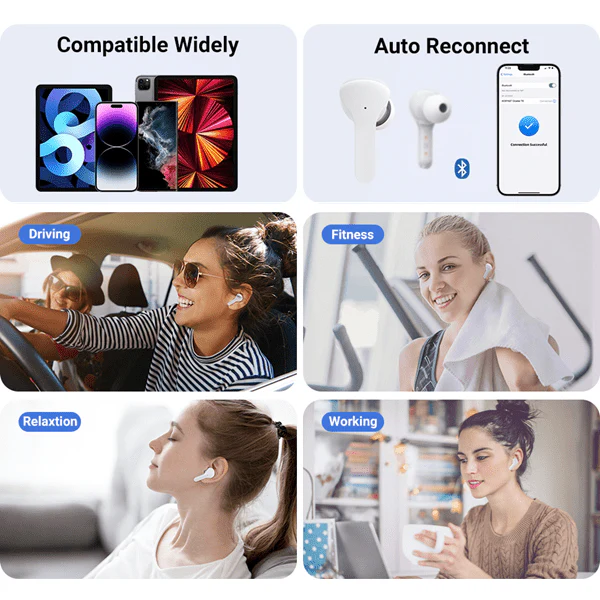 TWS - Wireless Earbuds With Digital Display and Transparent Case - Image 7
