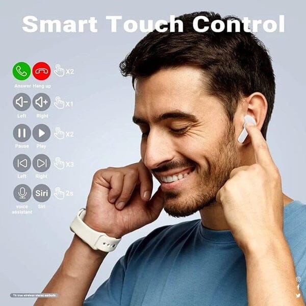 TWS - Wireless Earbuds With Digital Display and Transparent Case - Image 9